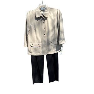 NWT Beige Jacket and Black Pants Set